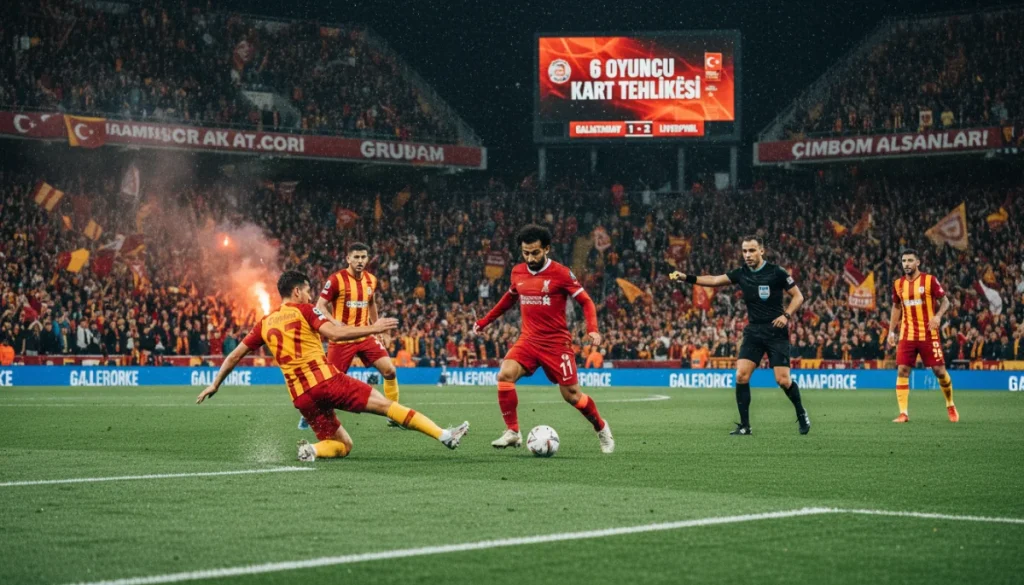 Galatasaray Liverpool Rövanşında 6 Oyuncu Kart Tehlikesinde