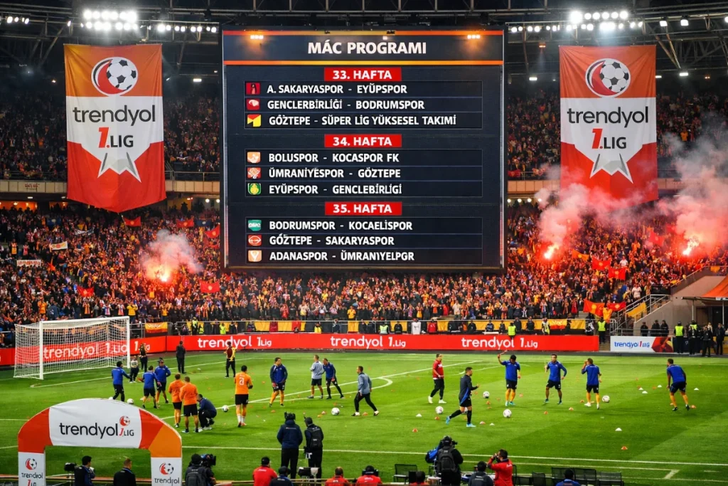 Trendyol 1. Lig 2026 Sezonu 33, 34 ve 35. Hafta Maç Programı Açıklandı