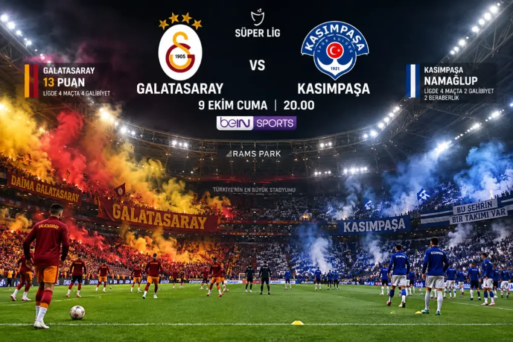 Galatasaray – Kasımpaşa Maçı Öncesi Tüm Bilgiler: Kadrolar ve Saat Kaçta?
